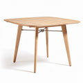 Table carrée en bois de chêne 120 x 80 x 75 cm pour salle à manger