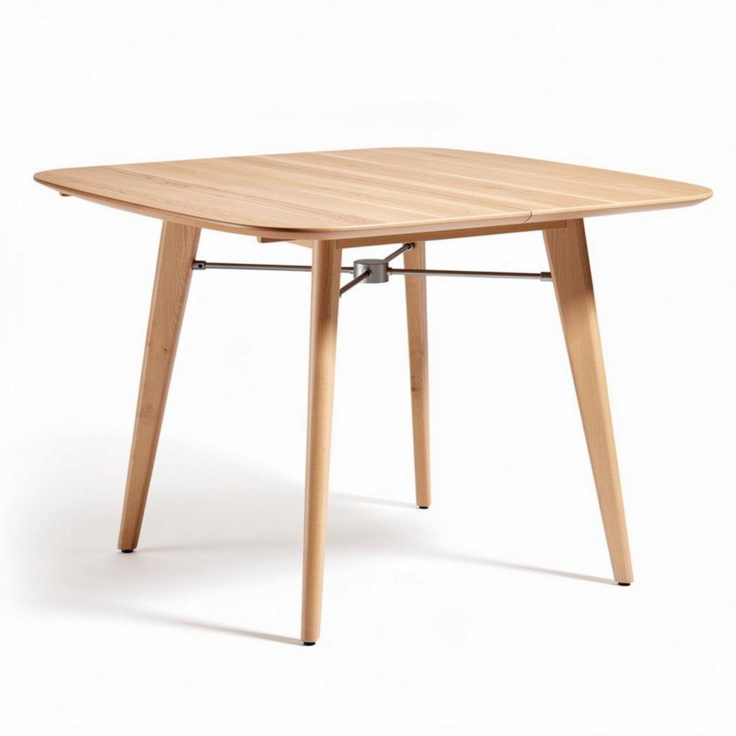 Table carrée en bois de chêne 120 x 80 x 75 cm pour salle à manger