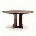 Table ronde en bois de noyer 120 x 120 x 75cm pour salle à manger
