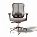 Chaise de bureau ergonomique en maille grise avec accoudoirs réglables 60 x 60 x 100cm