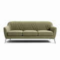 Canapé en tissu vert olive 200 x 85 x 90 cm avec coutures décoratives