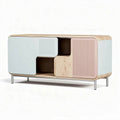 Mobilier de salon en bois avec portes coulissantes peintes 150 x 40 x 70cm